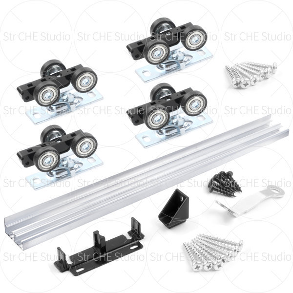 Lubann Top Hung Bypass Sliding Door Hardware Kit Wayfair